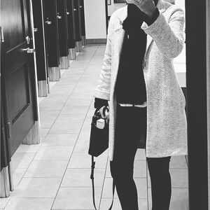 Topshop Gray Textured Knit Cardigan